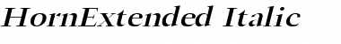 Download HornExtended Italic Font