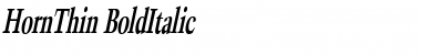Download HornThin BoldItalic Font Title Preview