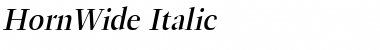 Download HornWide Italic Font