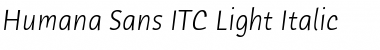 Download Humana Sans ITC Light Italic Font