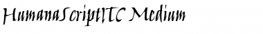Download HumanaScriptITC-Medium MediumItalic Font