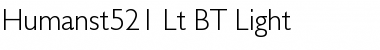 Download Humanst521 Lt BT Light Font
