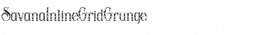 Download Savana inline grid grunge Regular Font Title Preview