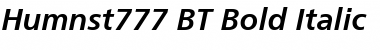 Download Humnst777 BT Bold Italic Font