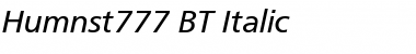 Download Humnst777 BT Italic Font