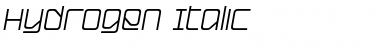 Download Hydrogen Italic Font