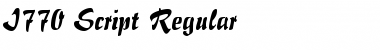 Download I770-Script Regular Font