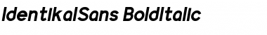 Download IdentikalSans BoldItalic Font
