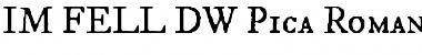 Download IM FELL DW Pica Bold Font Title Preview