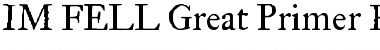 Download IM FELL Great Primer Regular Font Title Preview
