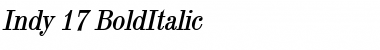 Download Indy 17 BoldItalic Font Title Preview