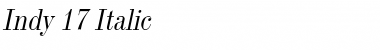 Download Indy 17 Italic Font Title Preview