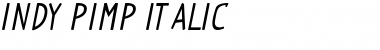 Download Indy Pimp Italic Font Title Preview