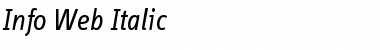 Download Info Web-Italic Regular Font Title Preview