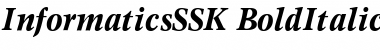 Download InformaticsSSK BoldItalic Font Title Preview