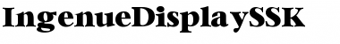 Download IngenueDisplaySSK Regular Font Title Preview
