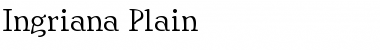 Download Ingriana Plain Font Title Preview