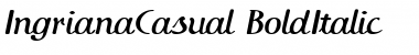 Download IngrianaCasual BoldItalic Font Title Preview