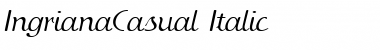 Download IngrianaCasual Italic Font Title Preview