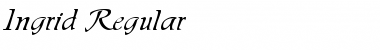 Download Ingrid Regular Font Title Preview