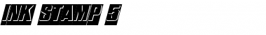 Download Ink Stamp 5 Italic Font Title Preview