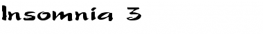 Download Insomnia 3 Regular Font Title Preview