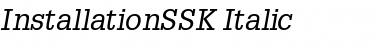 Download InstallationSSK Italic Font Title Preview
