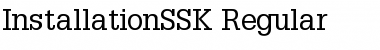 Download InstallationSSK Regular Font Title Preview