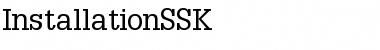 Download InstallationSSK Regular Font Title Preview