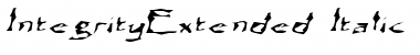 Download IntegrityExtended Italic Font Title Preview