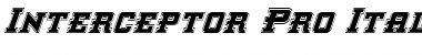 Download Interceptor Pro Italic Pro Italic Font Title Preview