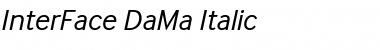 Download InterFace DaMa Italic Font Title Preview