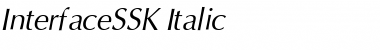 Download InterfaceSSK Italic Font Title Preview