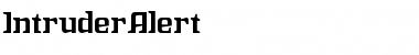 Download Intruder Alert Regular Font Title Preview