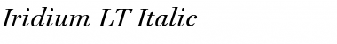 Download Iridium LT Regular Italic Font
