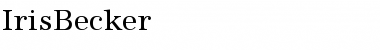 Download IrisBecker Regular Font Title Preview