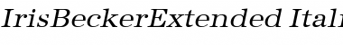 Download IrisBeckerExtended Italic Font Title Preview