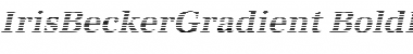 Download IrisBeckerGradient BoldItalic Font Title Preview