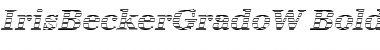 Download IrisBeckerGradoW BoldItalic Font Title Preview