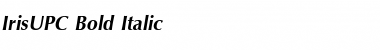 Download IrisUPC Bold Italic Font Title Preview