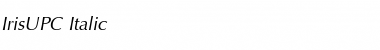 Download IrisUPC Italic Font Title Preview