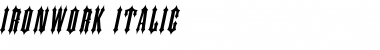 Download Ironwork Italic Font Title Preview