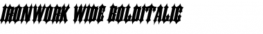 Download Ironwork Wide BoldItalic Font Title Preview