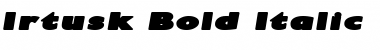 Download Irtusk Bold Italic Font Title Preview