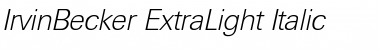 Download IrvinBecker-ExtraLight Italic Font Title Preview