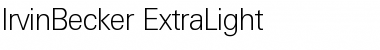 Download IrvinBecker-ExtraLight Regular Font Title Preview