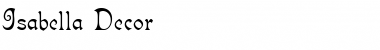 Download Isabella-Decor Regular Font Title Preview