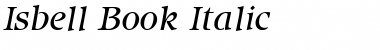 Download Isbell-Book BookItalic Font Title Preview