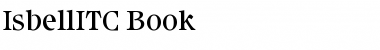Download IsbellITC Book Font Title Preview