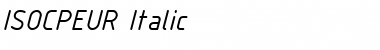 Download ISOCPEUR Italic Font Title Preview